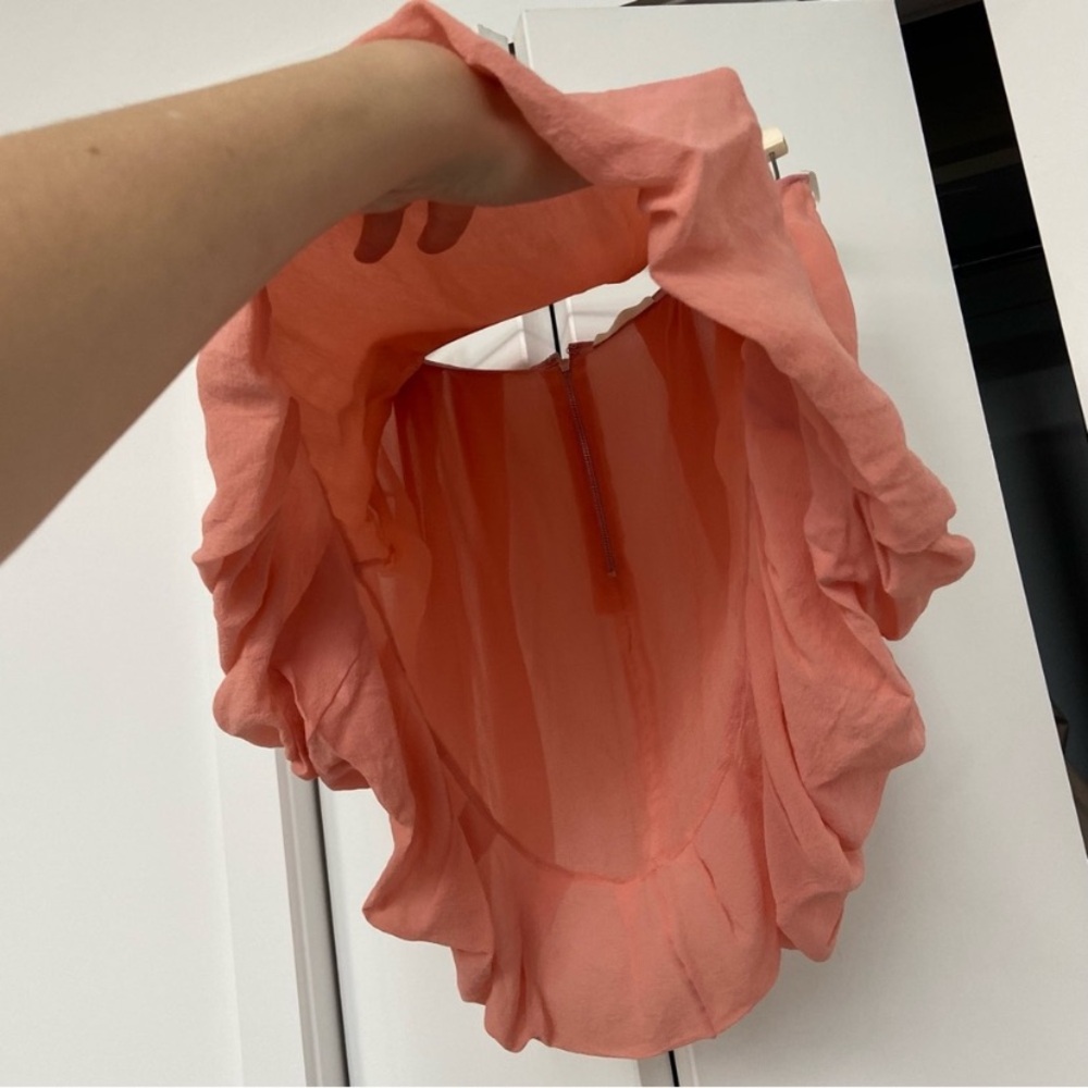 🍒Nina Ricci Silk Skirt - Peach - Bubble Skirt Made in France - Size FR40 - Picture 7 of 16